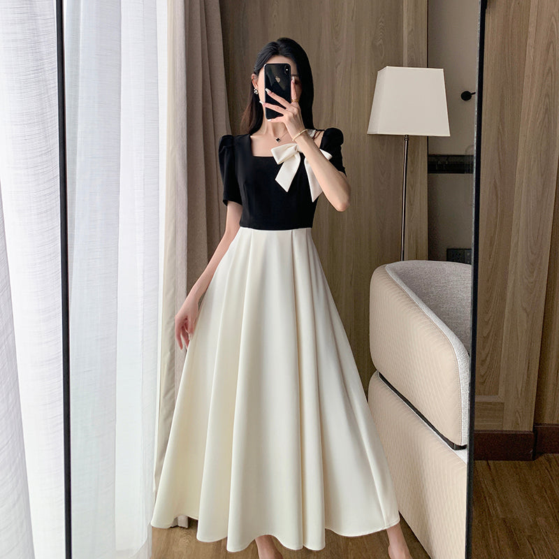 French Square Neck Dress