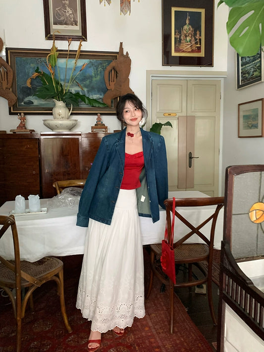 Chaleco sexy de satén rosa retro francés