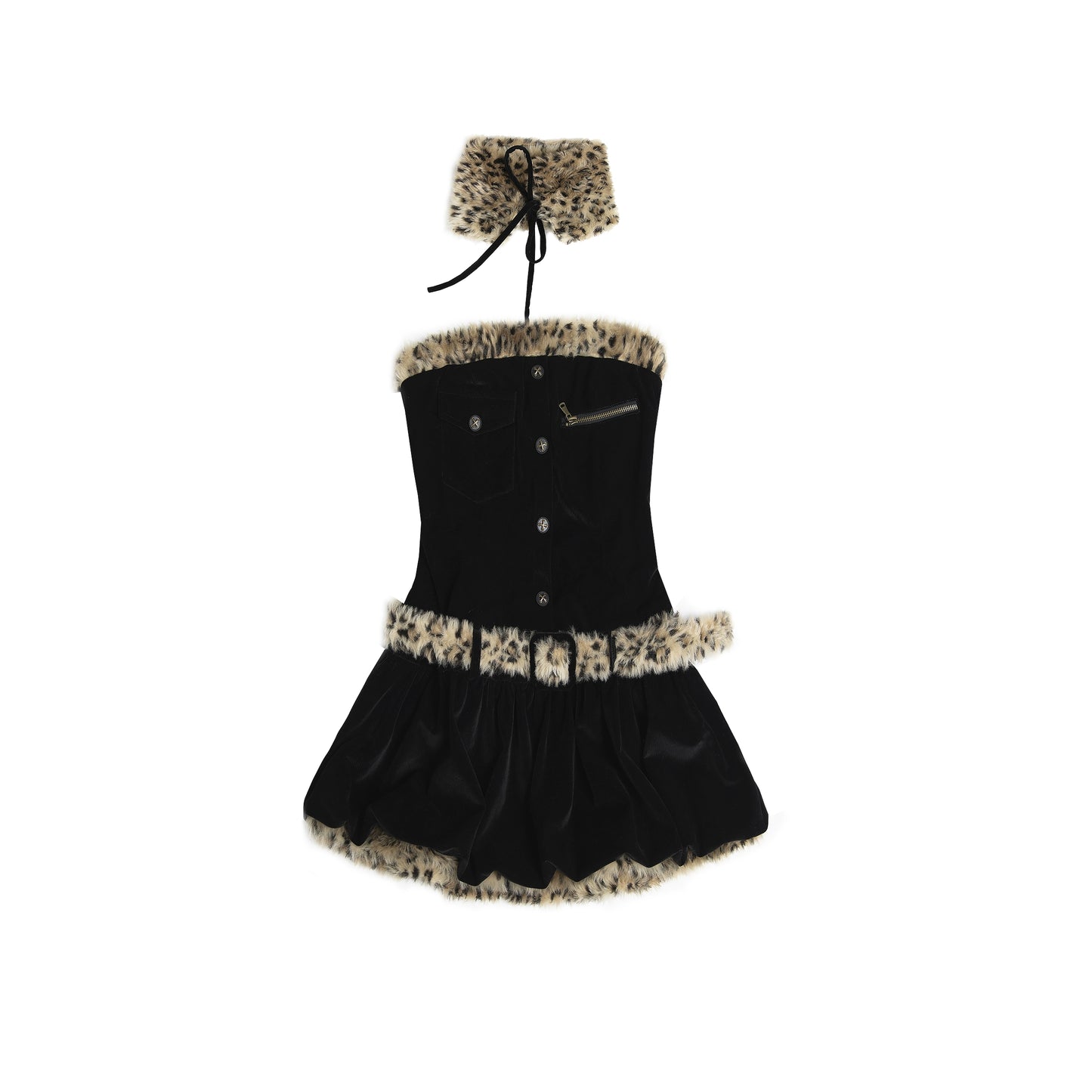 Shibuya Leopard Print Bra Dress