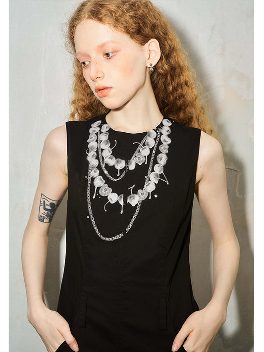 فستان تانك بقلادة الكرز