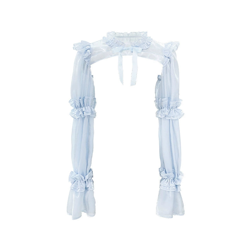 Satin Bubble Sleeve Coat