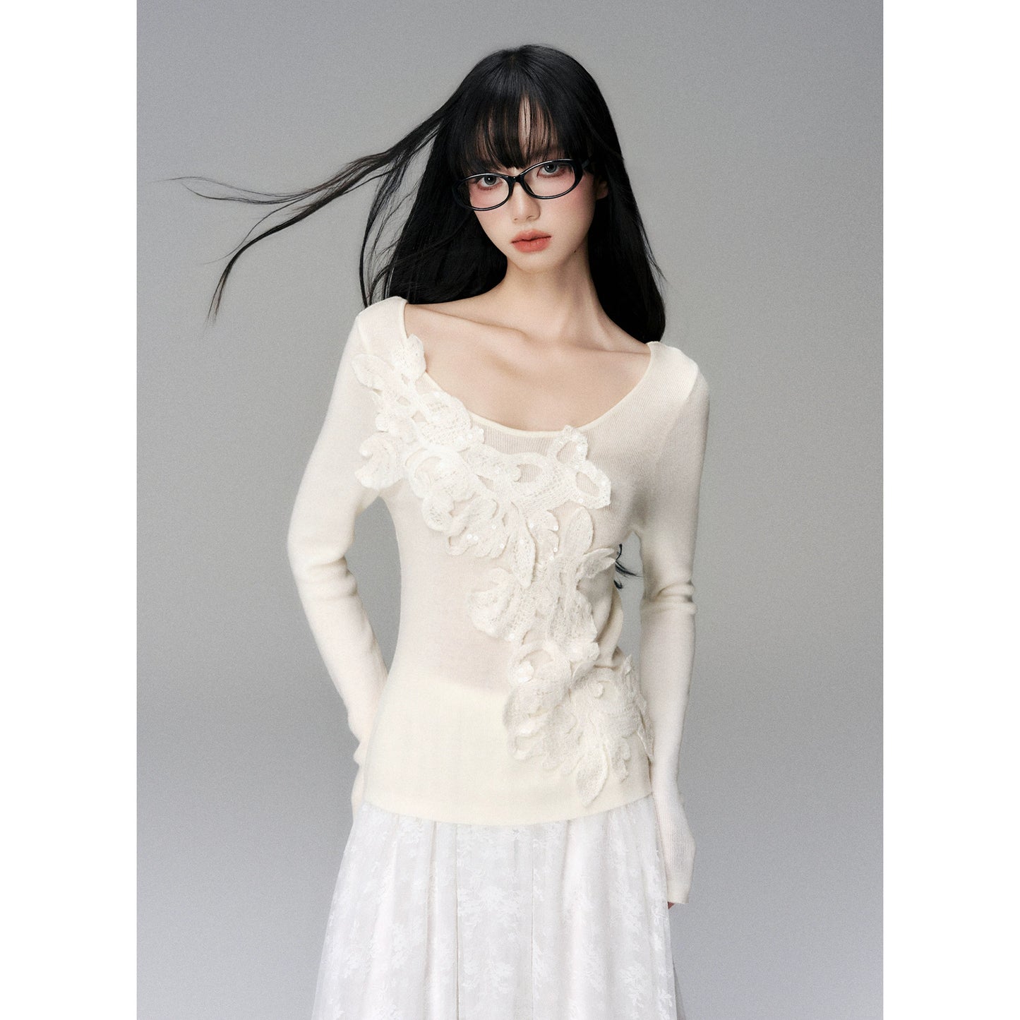 Beaded Sweater Top with Heavy Industry Accents (Pre-Fall Edition)