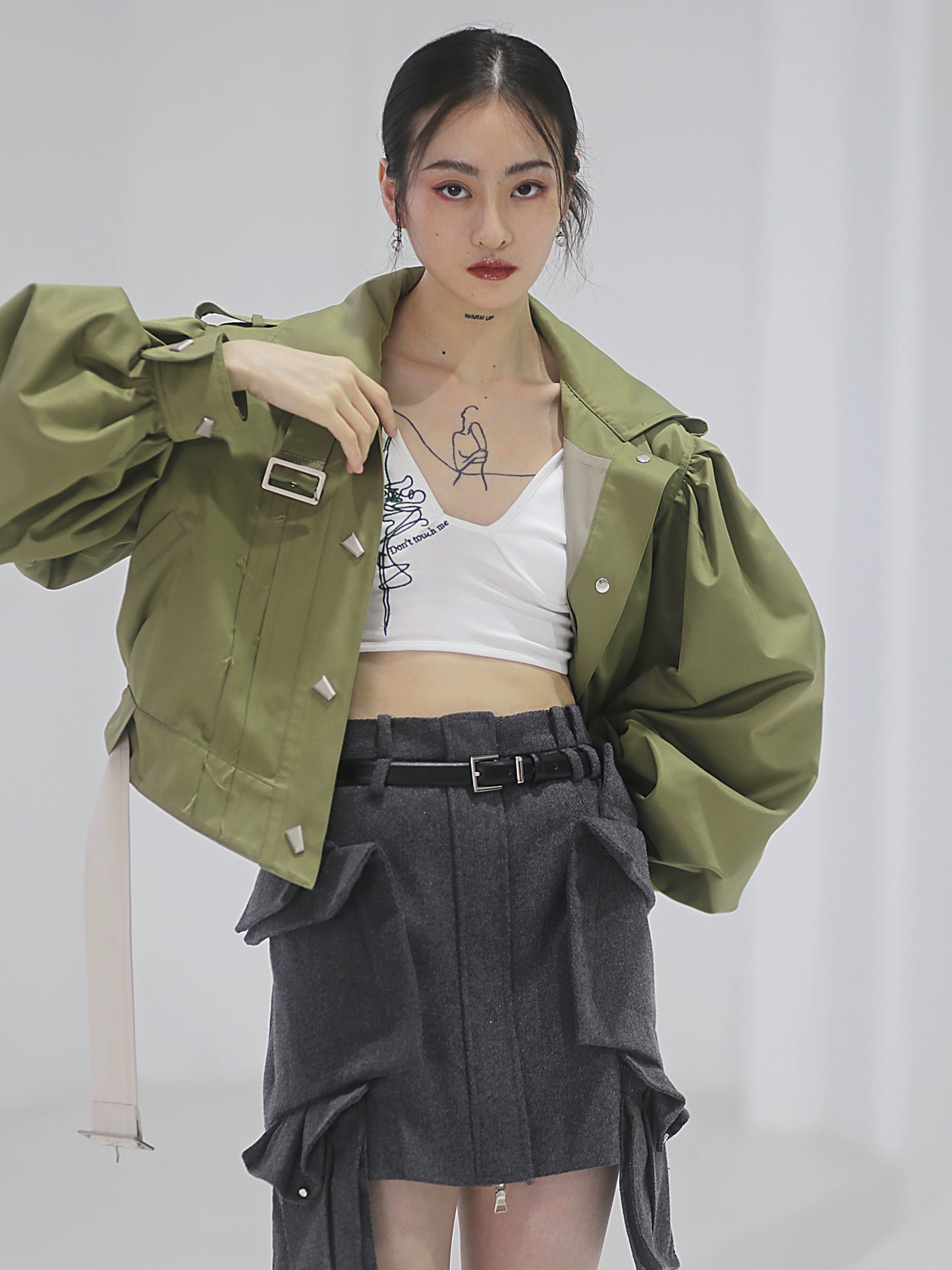 Ультра короткое рабочее платье трапециевидного силуэта Spicy Girl