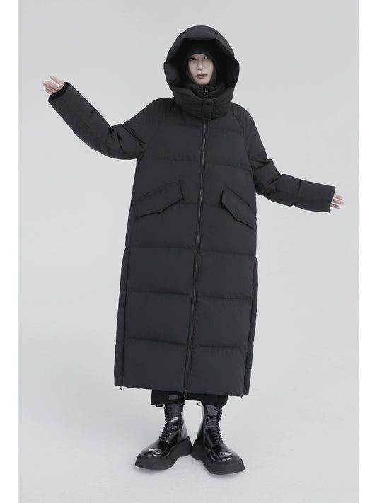 Hooded Warm White Duck Down Jacket for Women