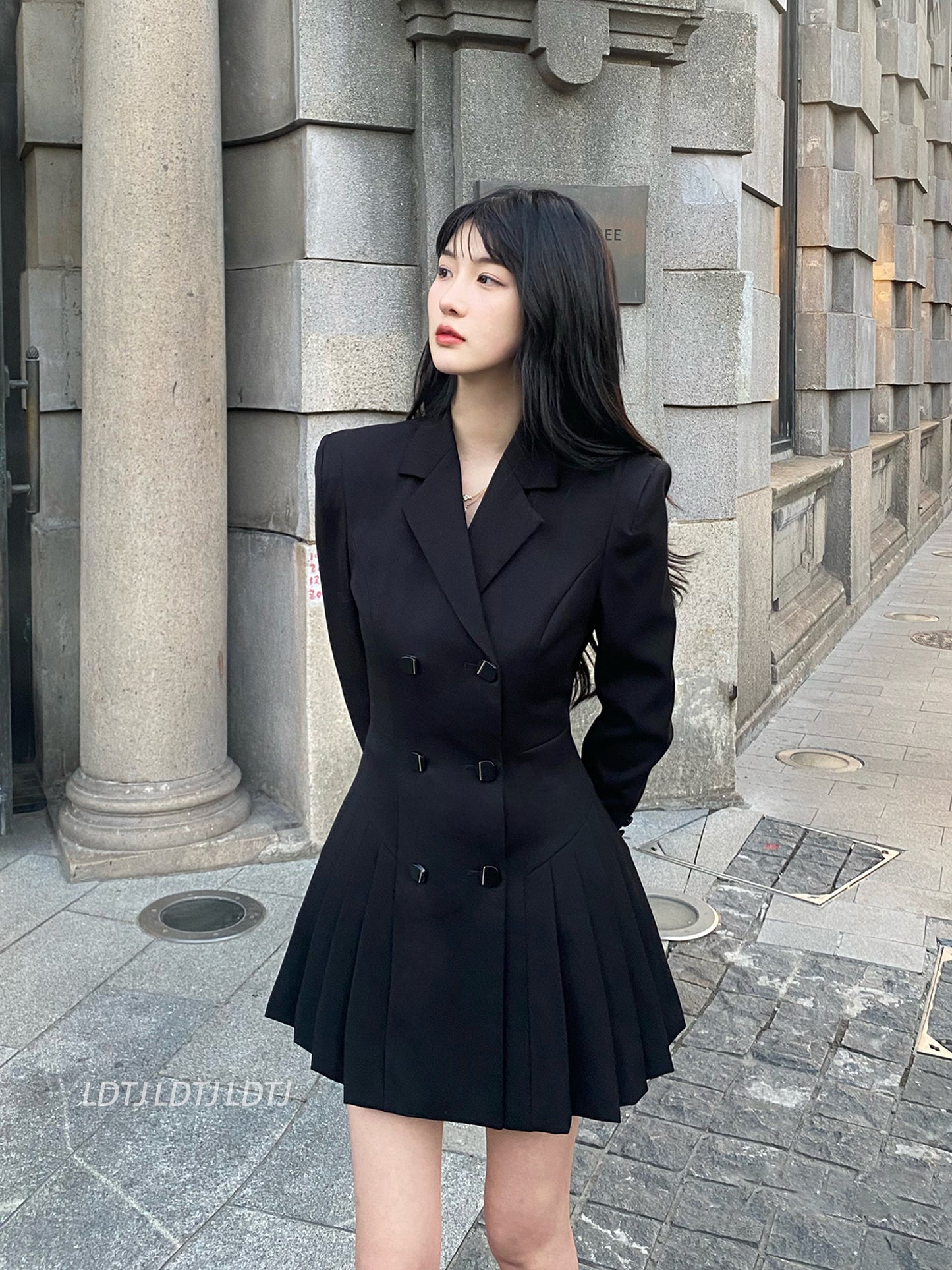 Black Lily Pleated Skirt