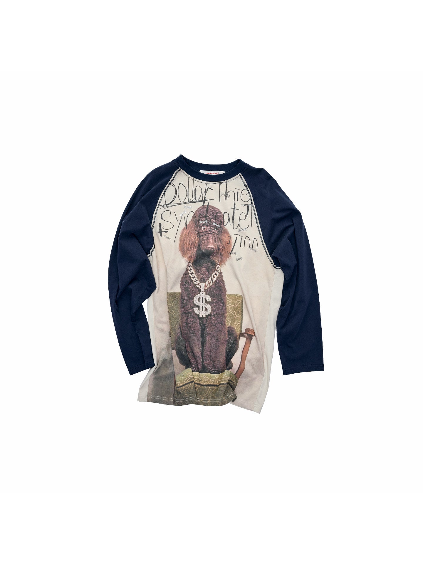Cat & Dog Rhinestone Raglan Tee