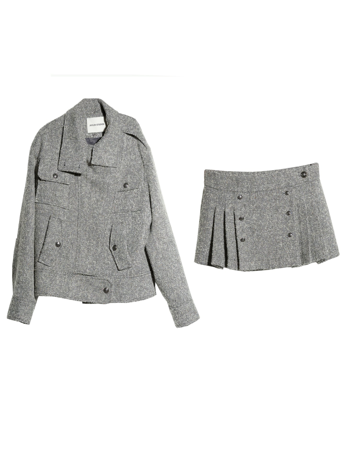 Oversized Herringbone Wool Jacket | Urban Workwear 25AW Coat