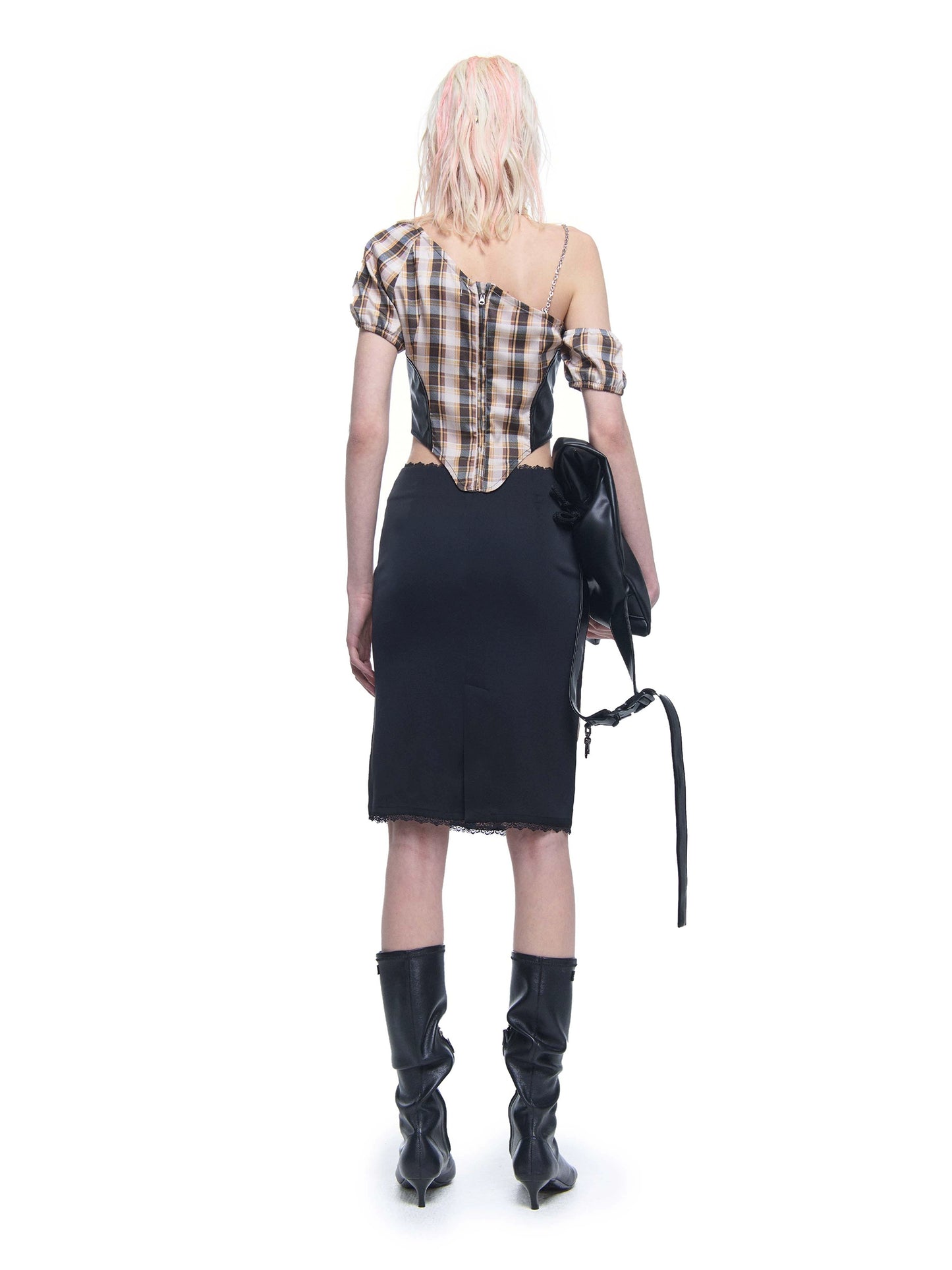 প্লেড সিল্ক স্যুট স্কার্ট | ভ্রমণের জন্য পারফেক্ট যখন আপনার পরার কিছু নেই