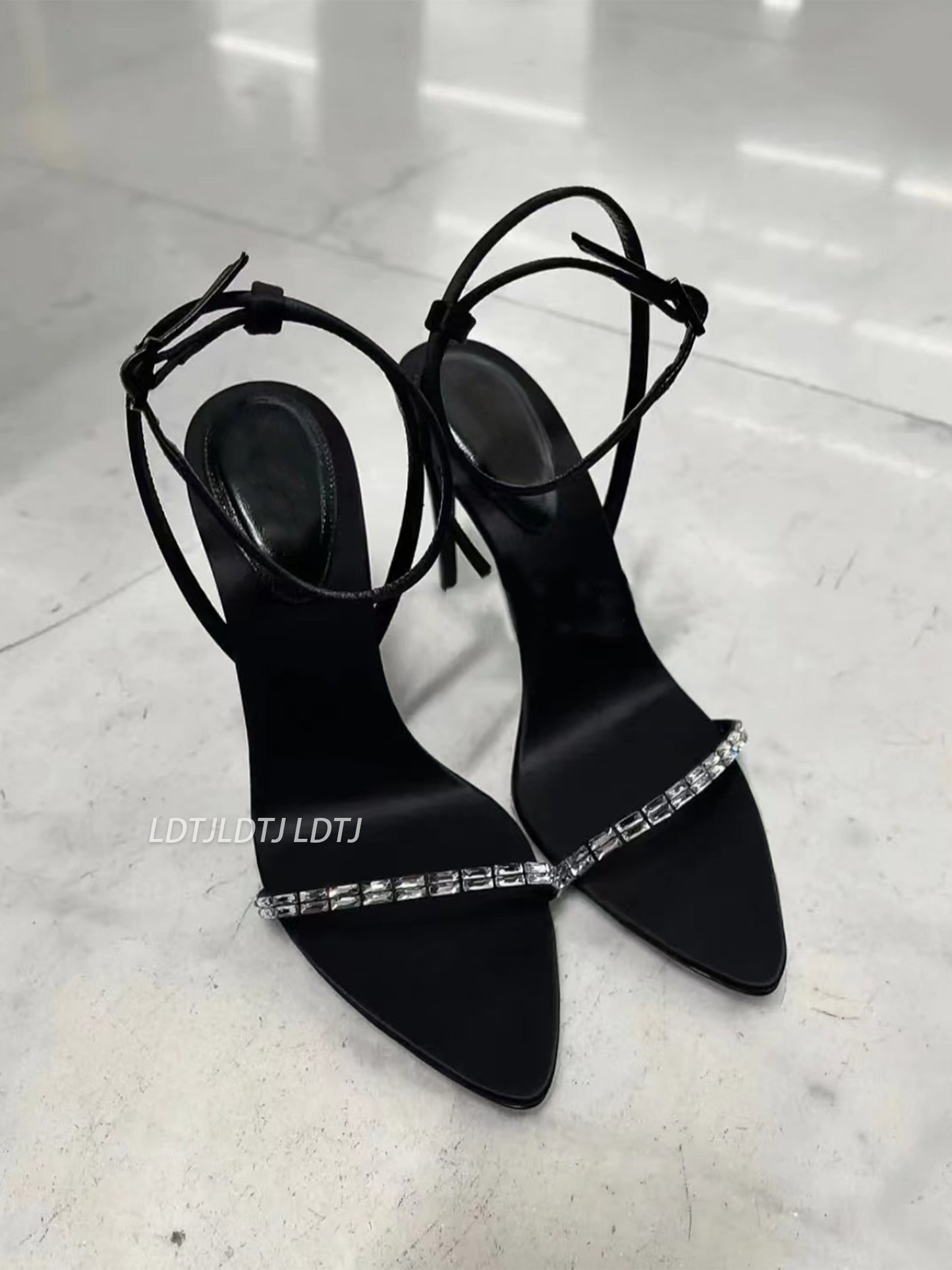 Rhinestone Heel Sandals