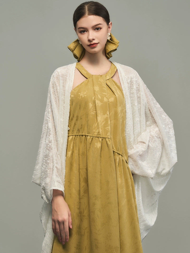 Large silhouette, bat cardigan, sun protection suit, loose fitting