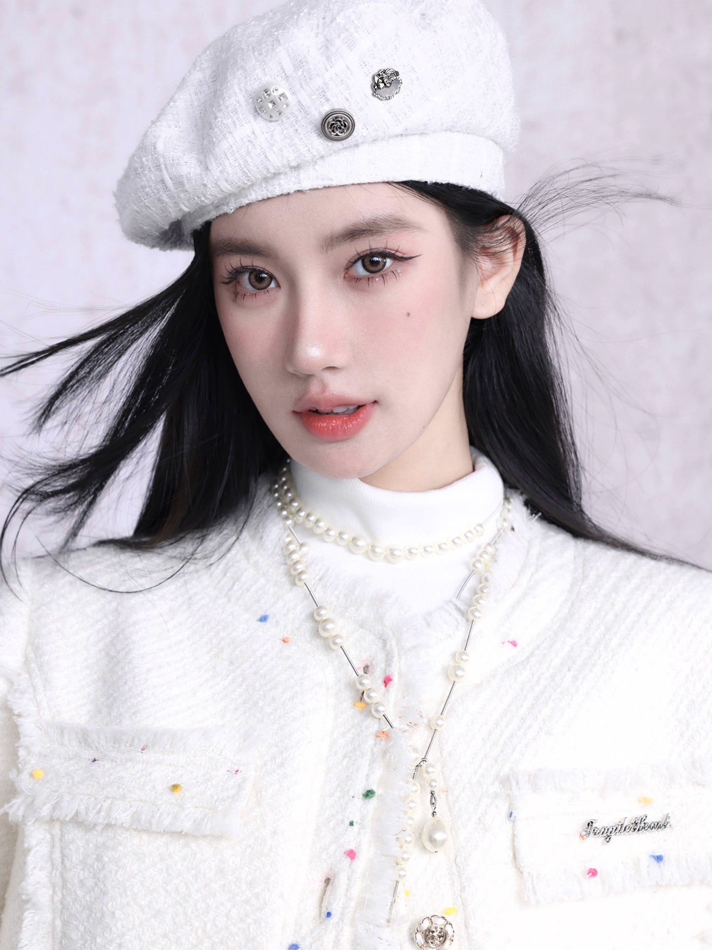 Retro Button Weaving Beret