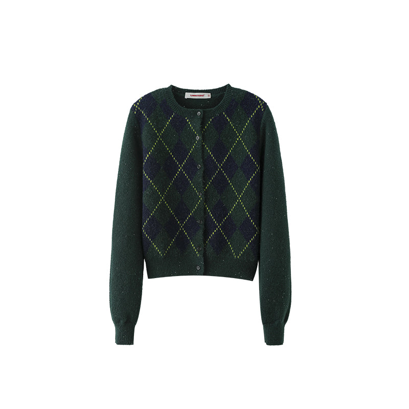 MIU Quilted Knit Cardigan – Collegiate Crewneck Sweater