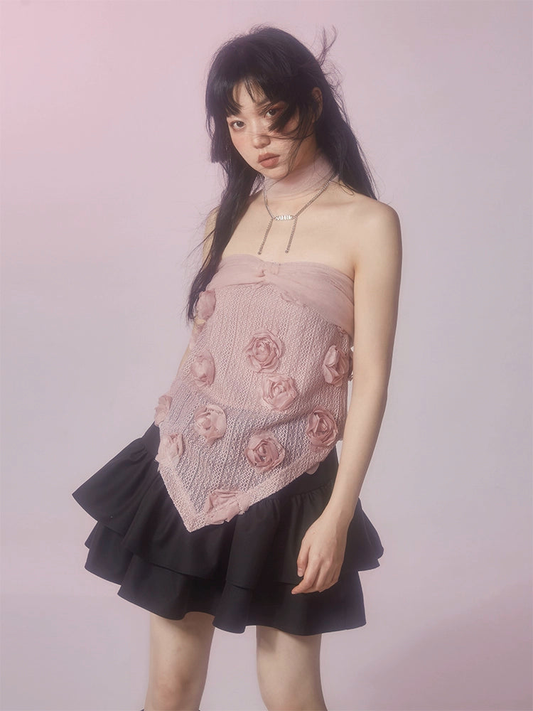 Spring/Summer Leg Essence Girl Double Layer Cake Skirt