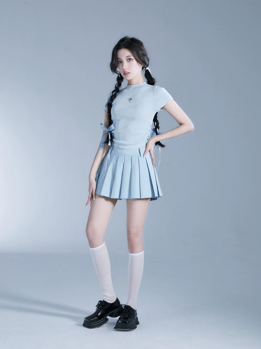 Retro Star Short Sleeve Knitted T-Shirt