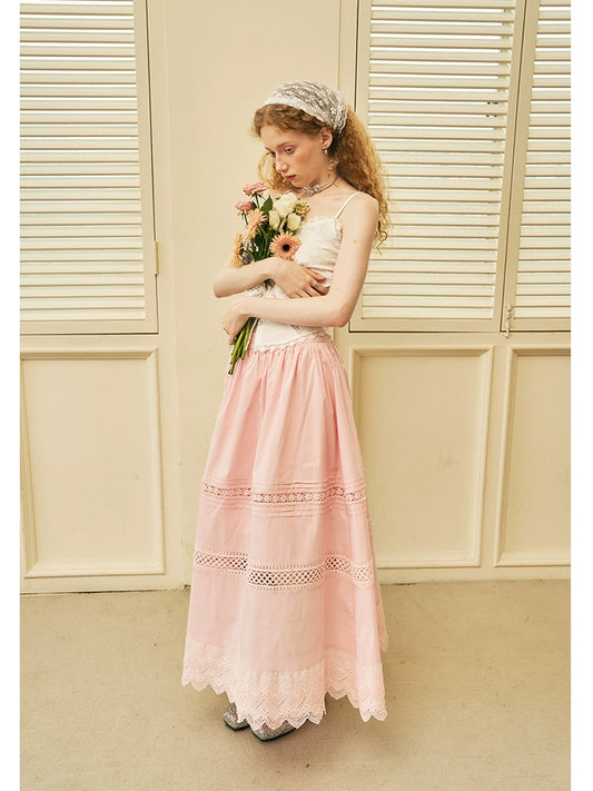 الدانتيل المرقعة تنورة ميدي