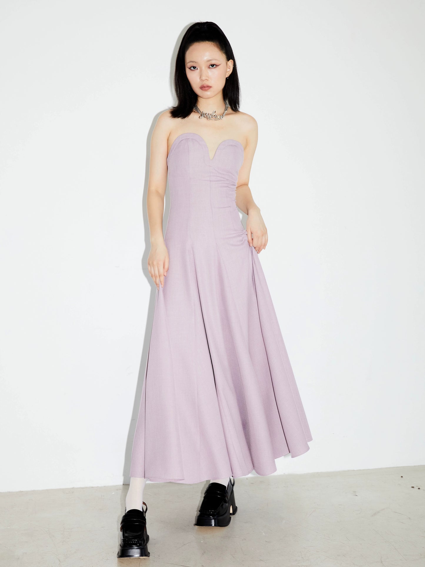 Robe bustier taille haute style Hepburn