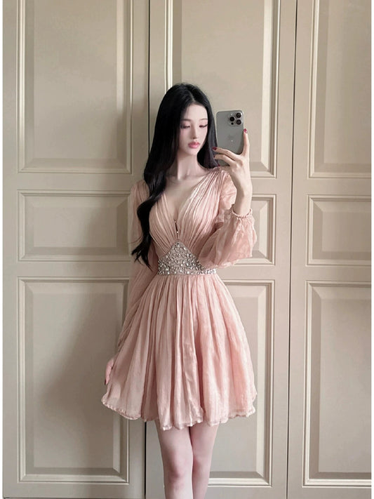 Plant-Dyed Slip Dress – National Style Luxe Long Skirt for High-End Wear