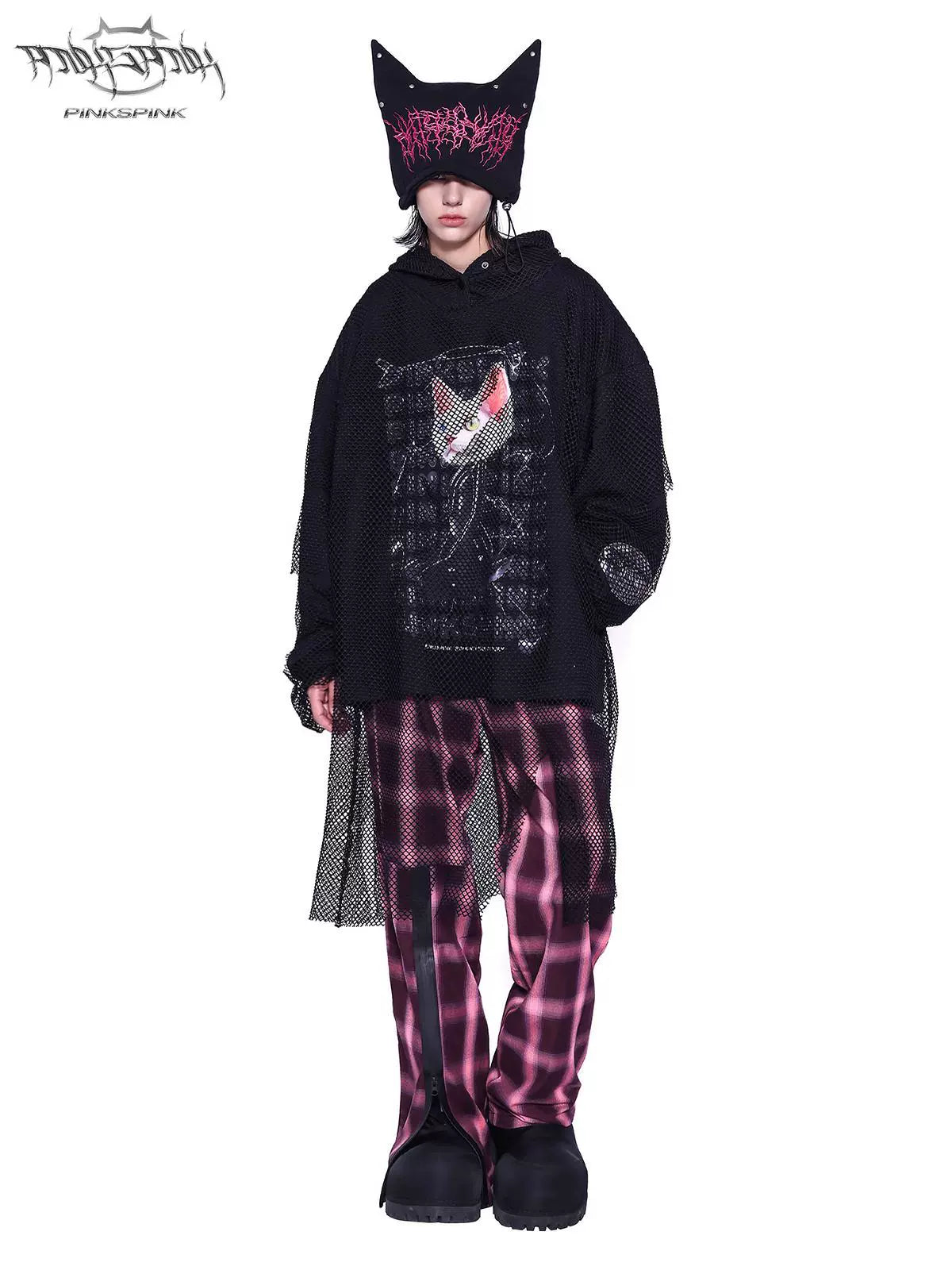 Plaid Wide-Leg Mop Pants – Casual Streetwear with Attitude
