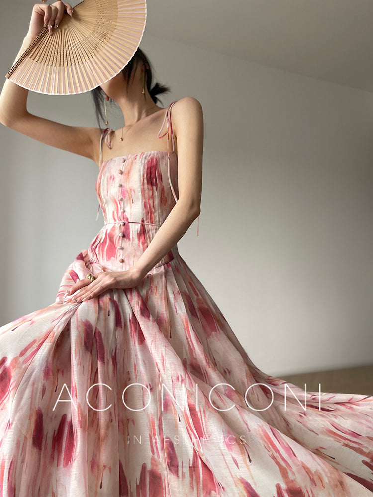 Elegant Cloud Print Dress