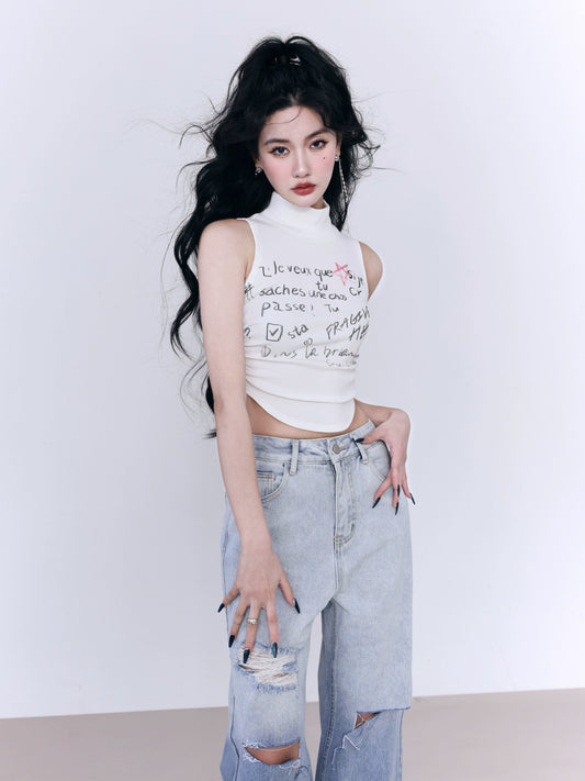 স্পাইসি গার্ল হ্যান্ড পেইন্টেড লেটার ভেস্ট