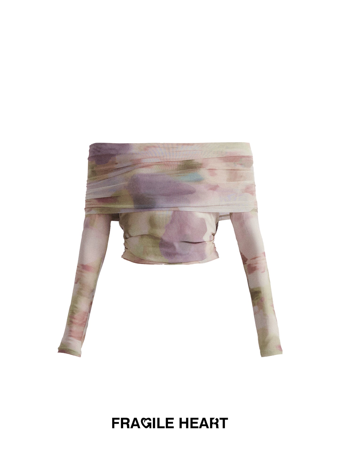 Sweet and Spicy One Shoulder Halo Dyed Long T-shirt