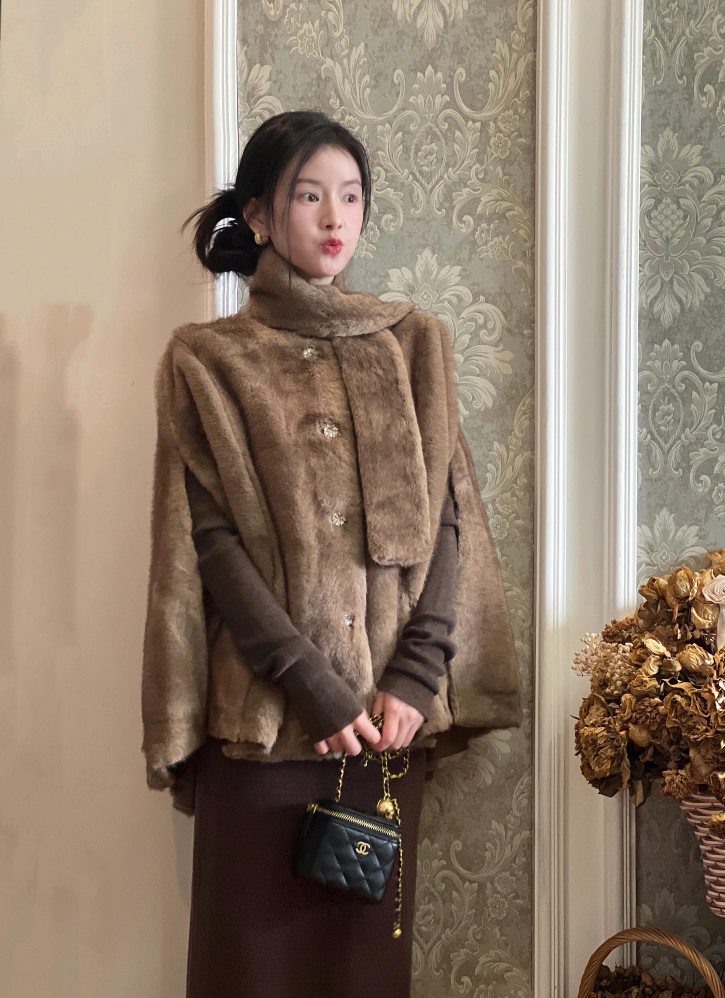 Luxe Faux Mink Fur Jacket – High-End Winter Essential