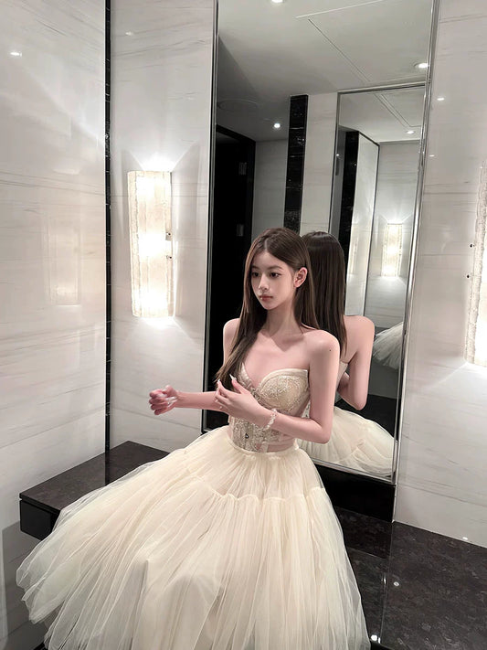 Celebrity Fishbone Corset & Puffy Skirt Set – Rich Daughter's Luxe Two-Piece Style