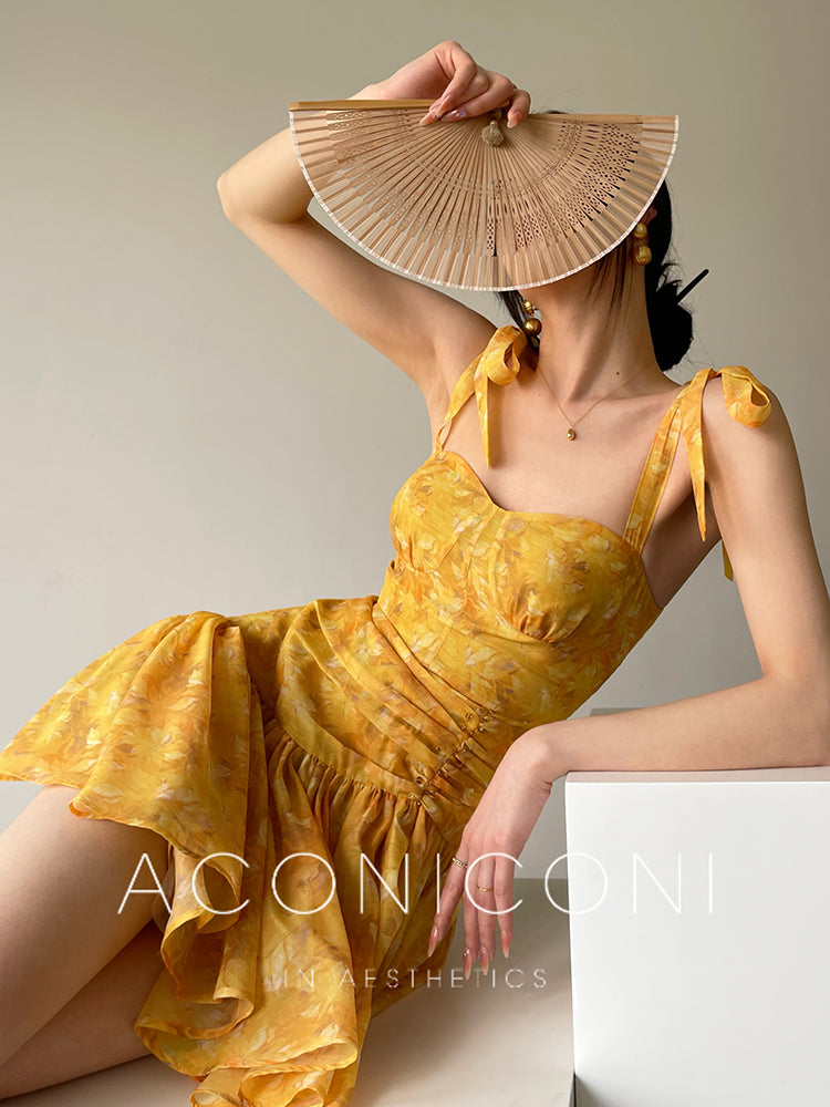 Dark Rose Blue Cami Skirt