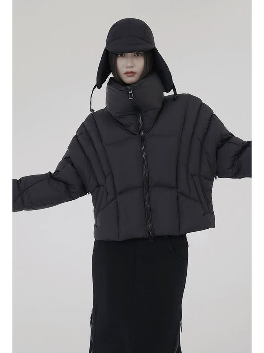 90% White Duck Down Jacket with Stand-Up Collar Design (Winter)
