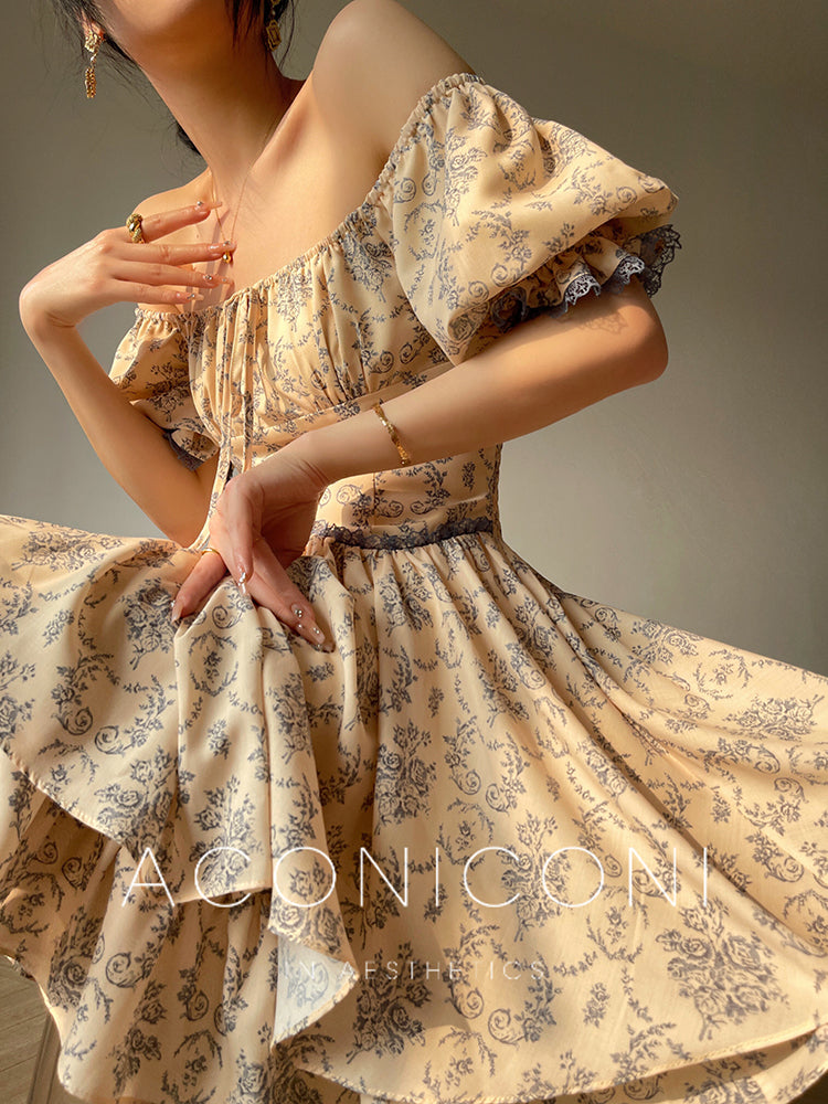 Vibrant Mist Floral Dress