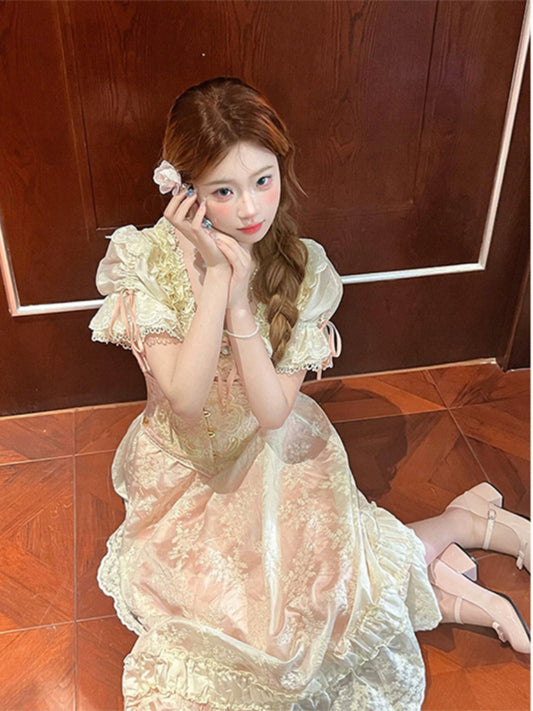 French Lace Tea Dress – High-End Regent-Style Birthday Gown