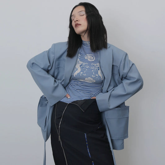 Déconstruit le coupe-vent de costume de poche 3D creux T410