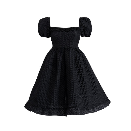 Black Jacquard Princess Dress - Original Design