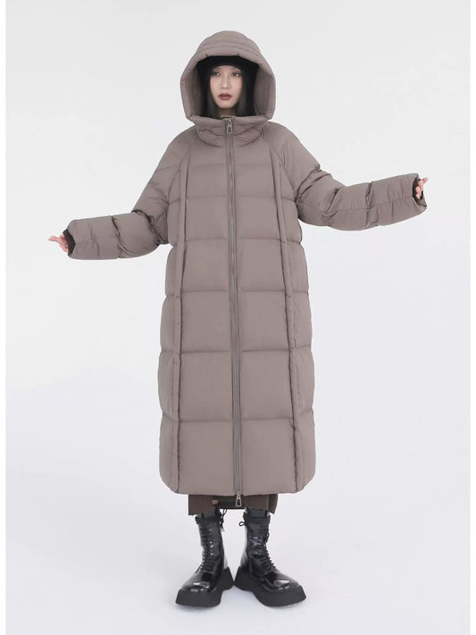 Extended Over-The-Knee White Duck Down Jacket (Winter Edition)