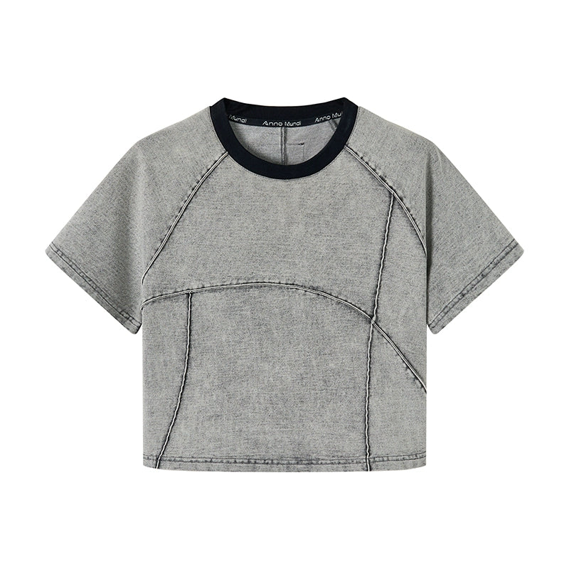 High-Quality Denim Split Wash Top for Women