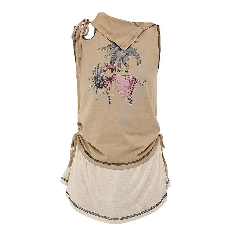 Princess Nightmare Print Tank Top