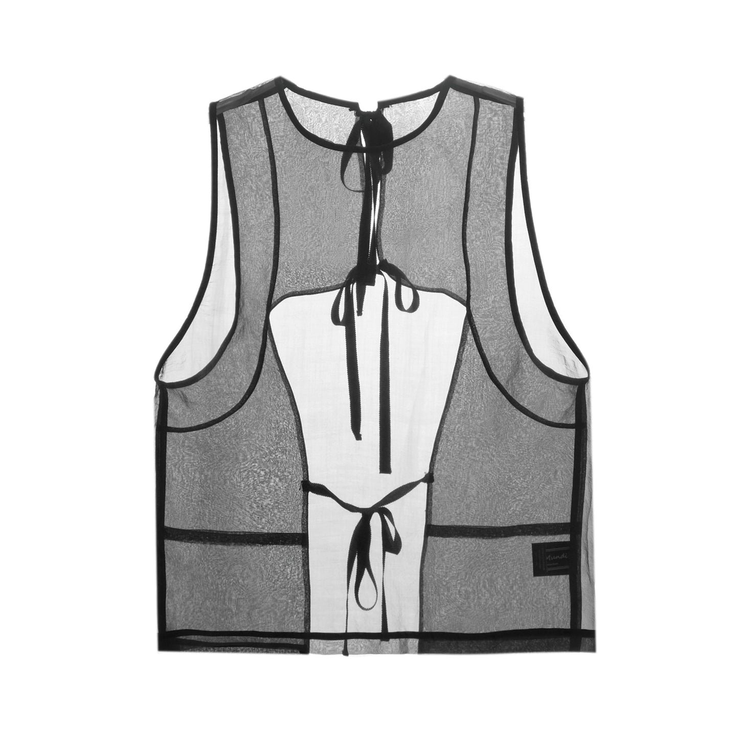 Mesh Overlay Embroidered Tank Top