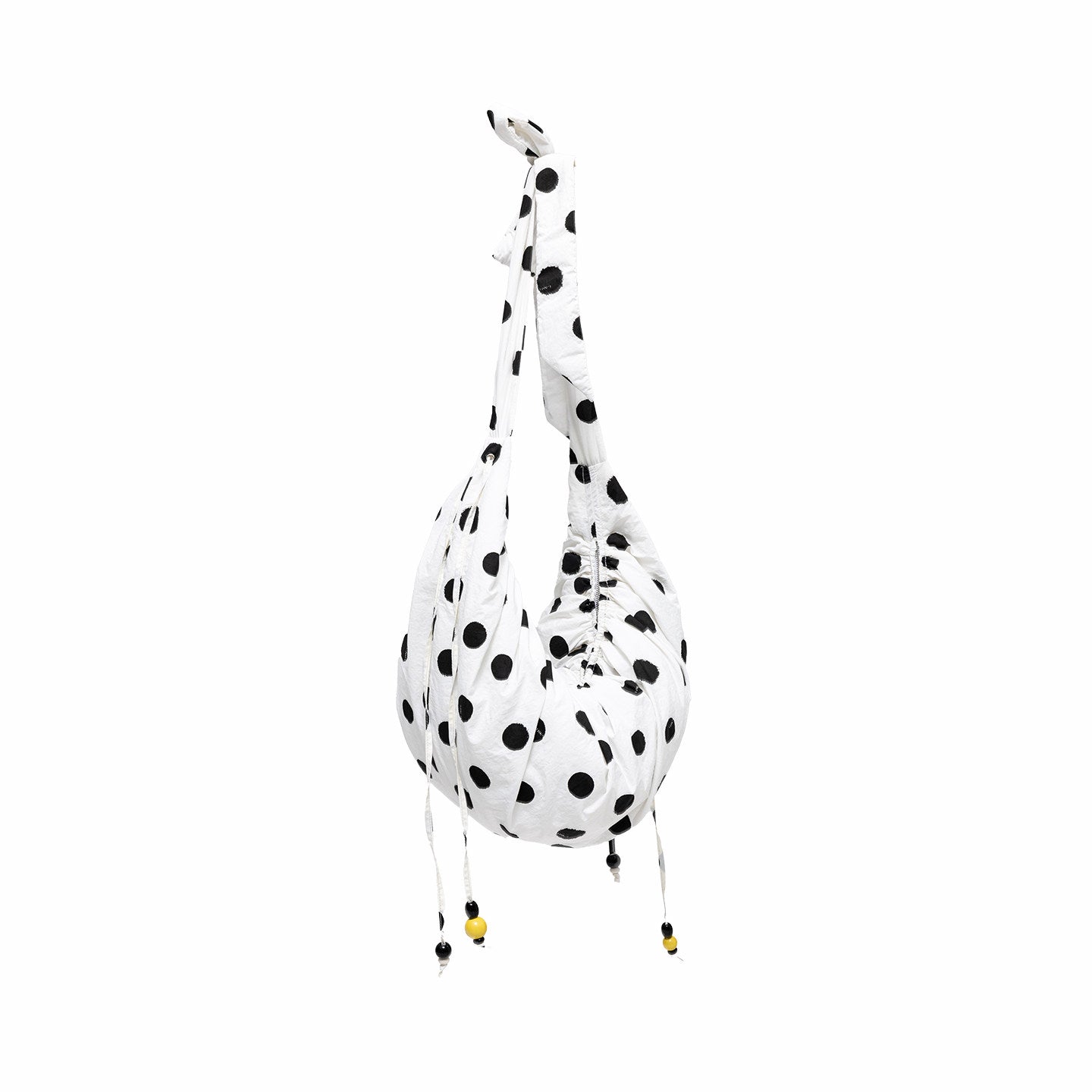 Polka Dot Beaded Dumpling Bag