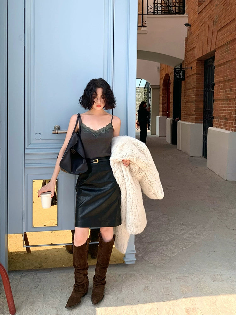 Semi-Saccharide Lace Stitched Camisole – Sexy Base Layer