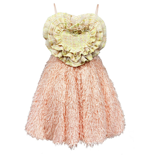 Vestido en capas de tweed