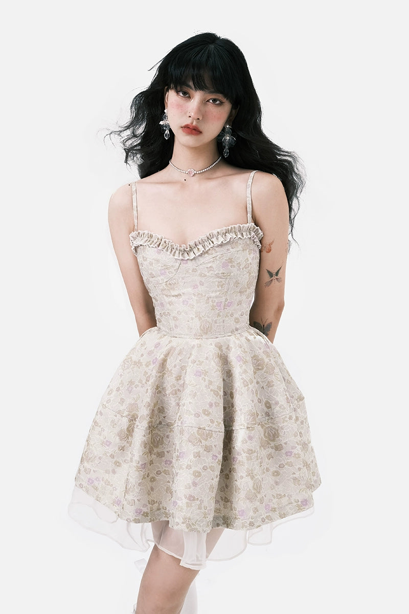 Purple Flower Tea Break Princess Dress