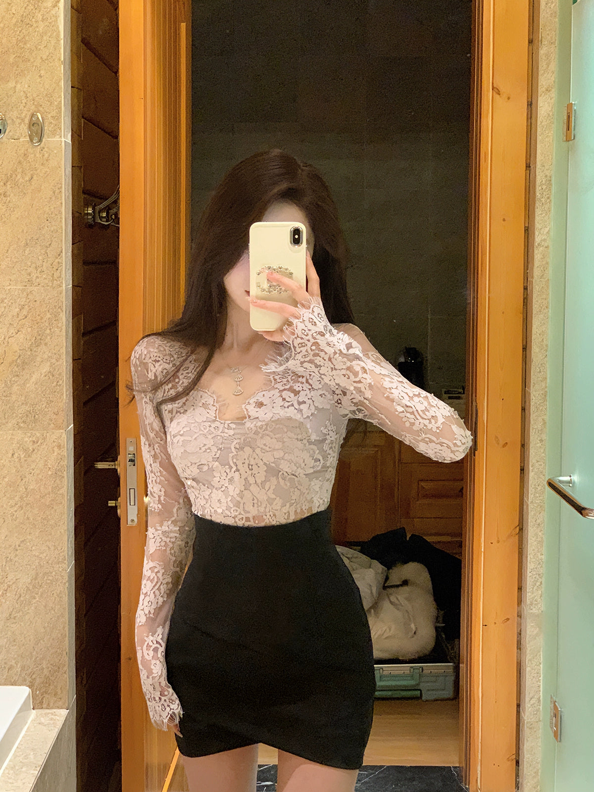 Irregular Hip Wrap Skirt