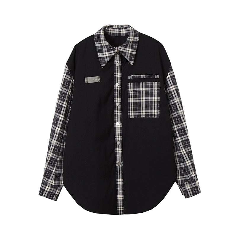 Plaid Patchwork Cotton Jacket