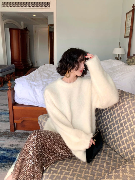 Snow Elf Fleece Sweater with Lazy Winter Charm