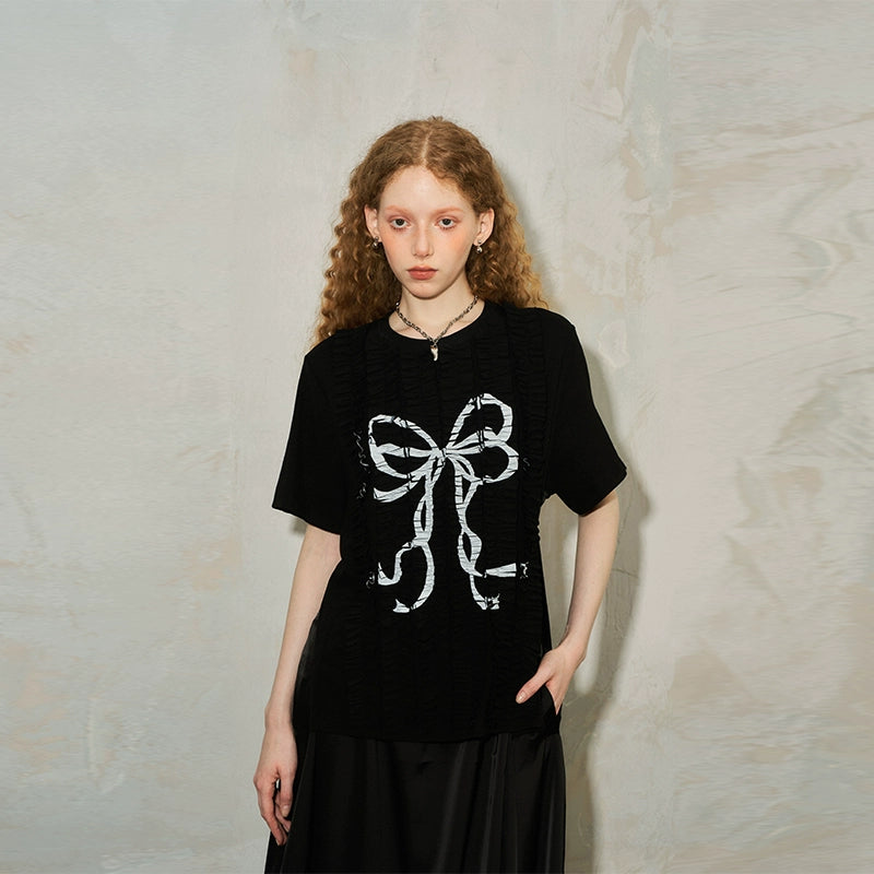 فستان تي شيرت بطبعة القوس