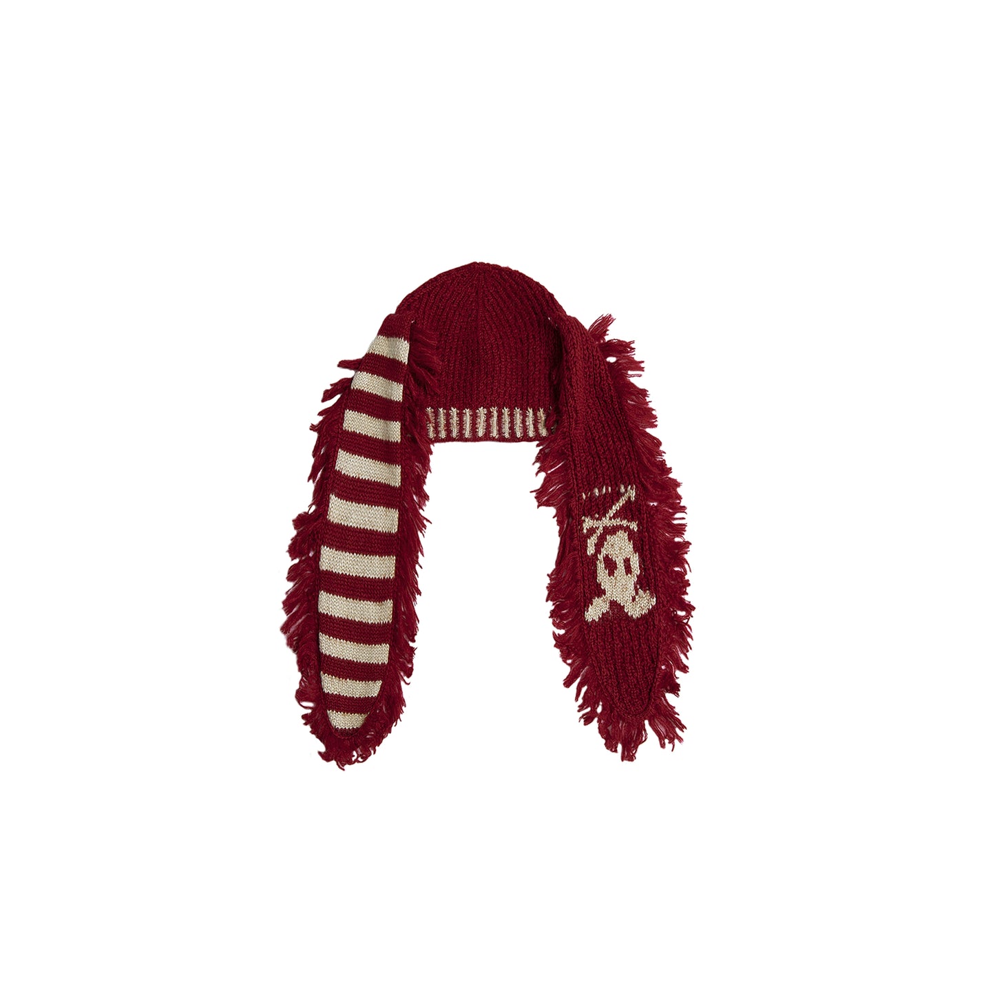 Cappello di lana con orecchie di coniglio Y2K