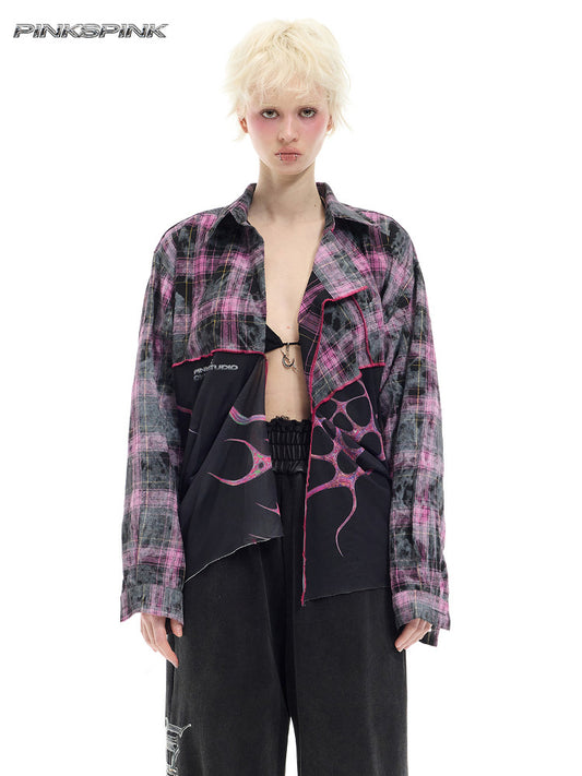 Reverse Stripe Tee & Mesh-Spliced Y2K Hot Girl Dress