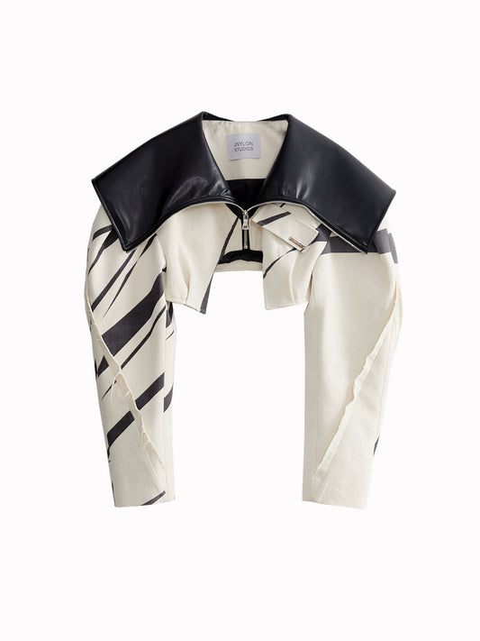 Топ контрастного цвета с лоскутными краями High Street