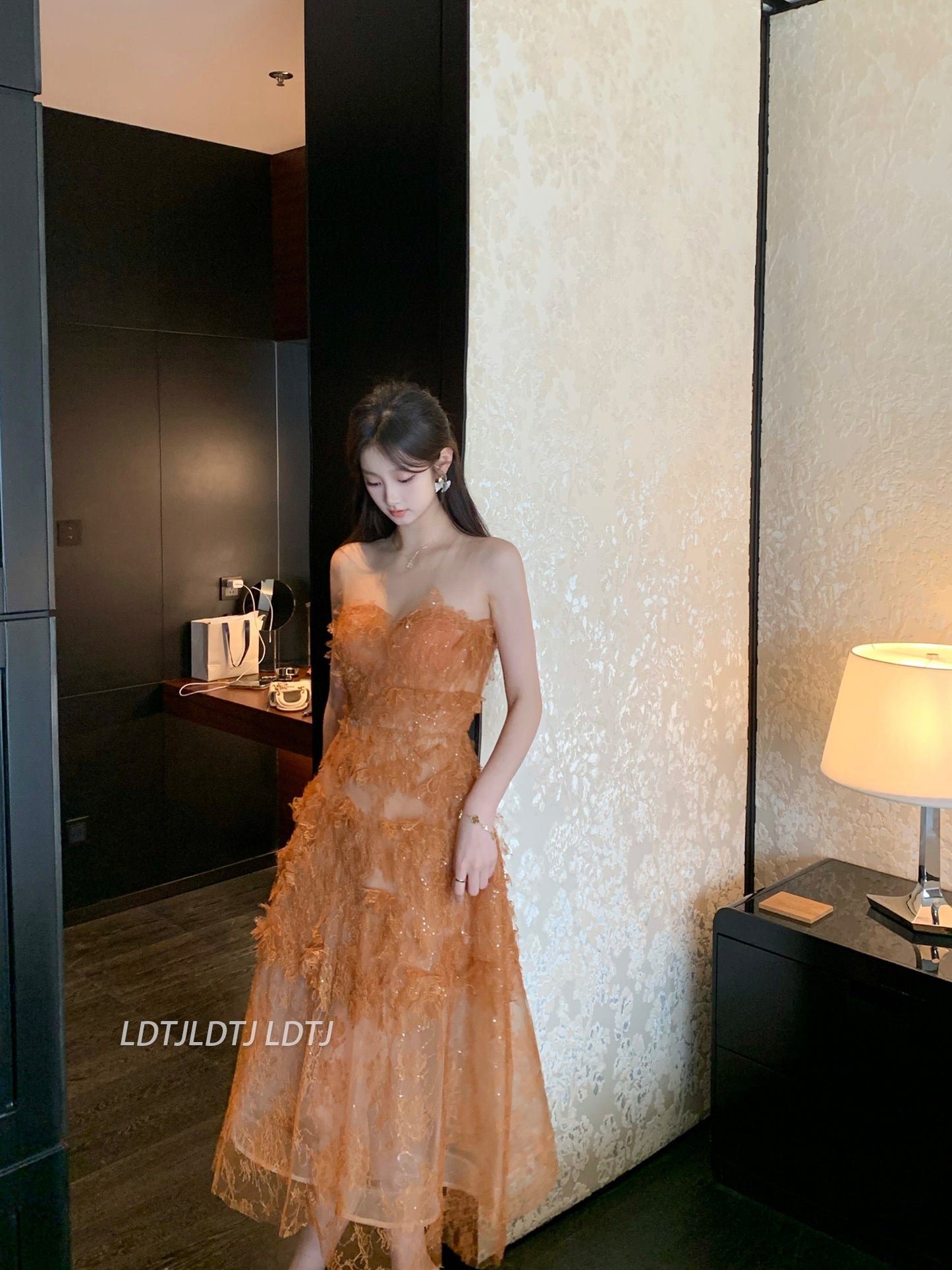 Heavy Industry Hook Lace Mesh Dress