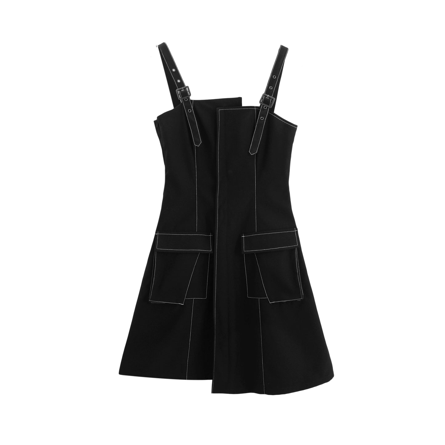 Irregular A-Line Strap Dress